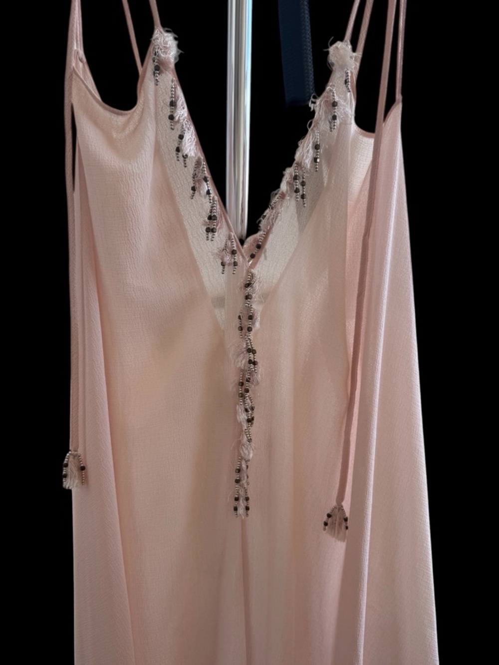 Ramy Brook Blush Pink Lace-Trim Swim Cover - Up or Sheer dress… ;)